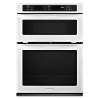 KitchenAid 30 in Self Cleaning Convection Microwave Wall Oven Combo (White)