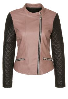 Set   Leather jacket   pink