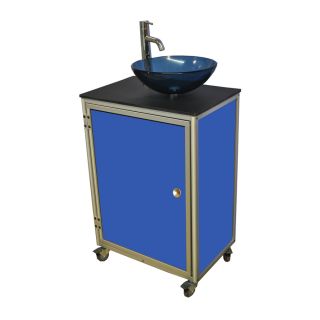 MONSAM Blue Single Basin Stainless Steel Portable Sink