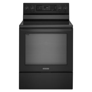 KitchenAid Architect 30 in Smooth Surface Freestanding 5 Element 6.2 cu ft Self Cleaning Convection Electric Range (Black)