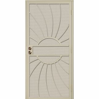 Gatehouse Sunburst Almond Steel Security Door (Common 81 in x 36 in; Actual 81 in x 39 in)