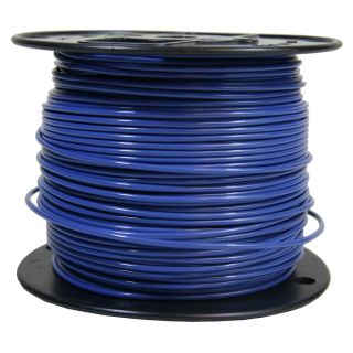 500 ft 12 Awg Solid Blue Copper THHN Wire (By the Roll)