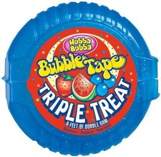 Hubba Bubba Bubble Gum Tape Triple Treat (Pack of 12)  Chewing Gum  Grocery & Gourmet Food