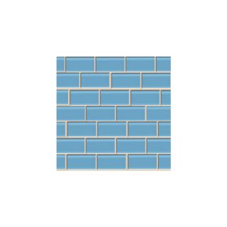 American Olean 10 Pack Legacy Glass Powder Glass Mosaic Subway Indoor/Outdoor Wall Tile (Common 12 in x 12 in; Actual 12.75 in x 13.5 in)