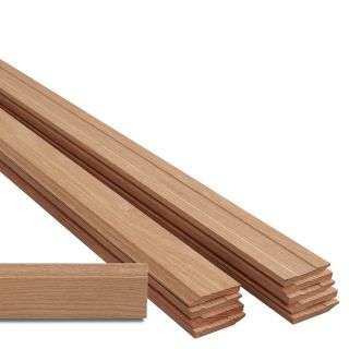 EverTrue 10 Piece 0.375 in x 2.75 in x 12 ft Interior Stain Grade Red Oak Base Moulding Contractor Package (Pattern 634)