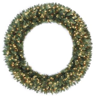 Holiday Living Pre Lit 60 in Scottsdale Pine Indoor/Outdoor Artificial Christmas Wreath with 400 Count Incandescent Lights