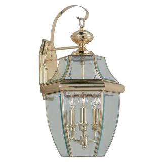 Livex Lighting Monterey 22 1/4 in H Polished Brass Outdoor Wall Light