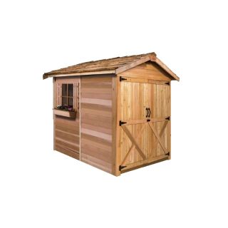 Cedarshed Rancher Gable Cedar Storage Shed (Common 6 ft x 9 ft; Interior Dimensions 5.33 ft x 8.62 ft)