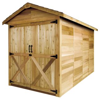 Cedarshed Rancher Gable Cedar Storage Shed (Common 6 ft x 6 ft; Interior Dimensions 5.33 ft x 5.75 ft)