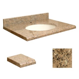 Transolid Giallo Veneziano Granite Undermount Single Basin Bathroom Vanity Top (Common 49 in x 19 in; Actual 49 in x 19 in)
