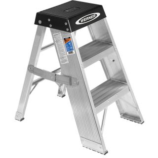 Werner 3 ft Aluminum 375 lb Type IAA Step Ladder