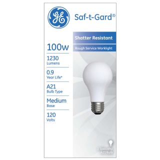 GE 100 Watt A21 Medium Base Soft White Dimmable Outdoor Incandescent Light Bulb