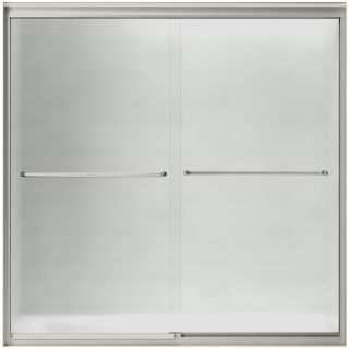 KOHLER Fluence 59.625 in W x 58.3125 in H Frameless Bathtub Door