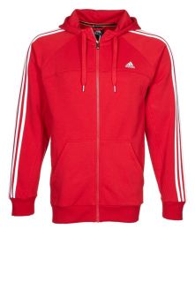 adidas Performance   ESSENTIALS 3S FZ HOODIE   Tracksuit top   red