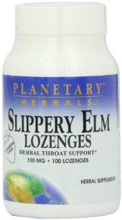 Planetary Herbals Slippery Elm Lozenges, Strawberry, 100 Count Health & Personal Care