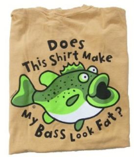 Fishboy "Fat Bass"   Mustard T shirt By Fishboy (Large) Clothing