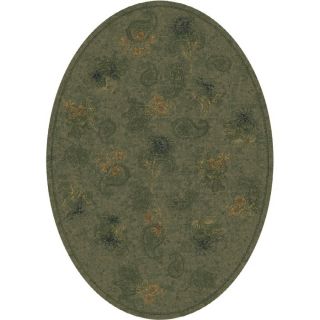 Milliken Vintage 7 ft 8 in x 10 ft 9 in Oval Green Transitional Area Rug