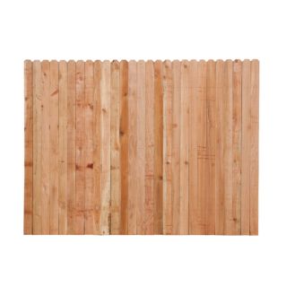 Western Red Cedar Dog Ear Wood Fence Privacy Panel (Common 6 ft x 8 ft; Actual 6 ft x 8 ft)