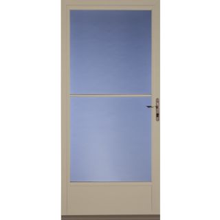 Pella Tan Mid View Tempered Glass Storm Door (Common 81 in x 32 in; Actual 80.78 in x 33 in)