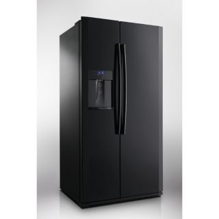 Samsung 24.1 cu ft Side by Side Counter Depth Refrigerator with Single Ice Maker (Black) ENERGY STAR