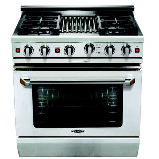 Capital Precision L 36 in Freestanding 4.6 cu ft Self Cleaning Convection Gas Range (Stainless Steel)