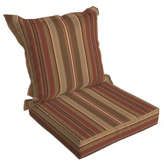 45 in L x 24 in W Stripe Chili Red Patio Chair Cushion