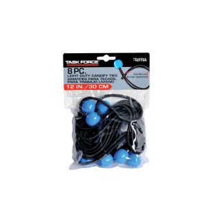 Task Force 1 ft Rubber Core Plastic Hook Bungee Cord