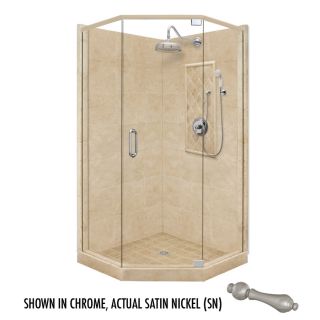 American Bath Factory 86 in H x 36 in W x 36 in L Grand Medium Sistine Stone Neo Angle Corner Shower Kit