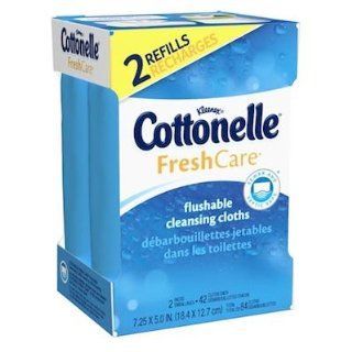Cottonelle Fresh Care Flushable Cleansing Cloths 2 Refills, 84 Count (Pack of 2) Health & Personal Care