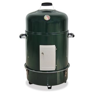 Master Forge Smoker 29 in H x 20.25 in W 376 sq in Green Charcoal Vertical Smoker