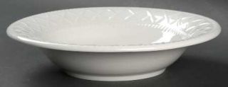 Totally Today Tto6 Rim Cereal Bowl, Fine China Dinnerware   All White,Embossed R