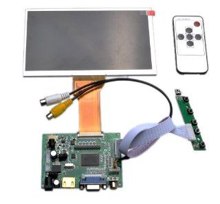 HDMI+2AV+VGA+Rear View Driver Board + 7inch AT070TN92 800*480 LCD Display+Remote (NO contain Touch screen)  Vehicle Amplifier Fuses 