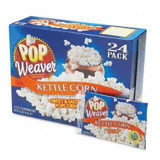 Pop Weaver Microwave Popcorn, Kettle Corn Flavor, 24/Box  Grocery & Gourmet Food