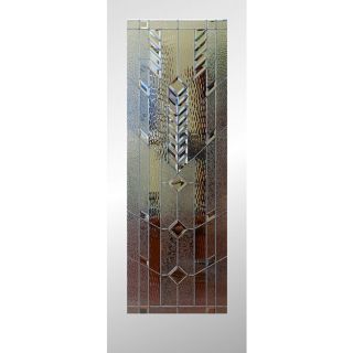 ReliaBilt 24 in x 80 in 1 Lite Solid Core Non Bored Stained Glass Interior Slab Door