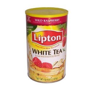 Lipton White Tea Iced Tea Mix   Makes 28 Quarts, 68oz. Wild Raspberry  Bottled Iced Tea Drinks  Grocery & Gourmet Food