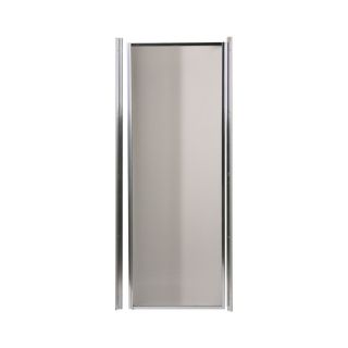 Swanstone 24 in to 24 in Polished Chrome Framed Pivot Shower Door
