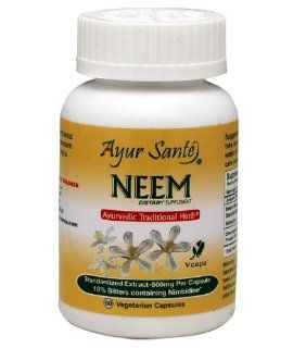 Neem Extract 500mg Per Cap(10% Bitters containing Nimbidine 50 mg*) 60 Veg Caps Health & Personal Care