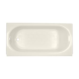 American Standard Princeton 60 in L x 34 in W x 17.5 in H Linen Porcelain Enameled Steel Rectangular Skirted Bathtub with Left Hand Drain