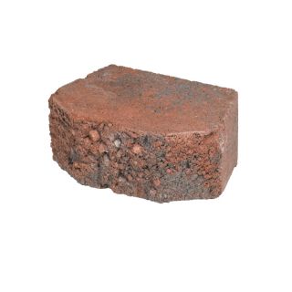 Fulton 8 in L x 3 in H Red/Charcoal Basic Retaining Wall Block (Actuals 8.1 in L x 3 in H)