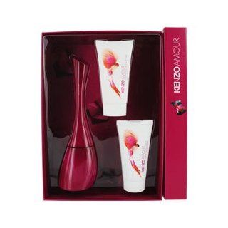 Kenzo Amour GIFT SET For Women Contains Eau De Parfum Spray 1.7 Oz (fuschia) & Body Lotion 1.7 Oz & Shower Gel 1.7 Oz Health & Personal Care