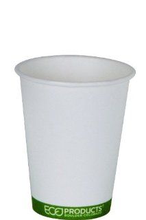 12 oz Compostable Hot Cup in Green Stripe Design (The multi pack contains 2 packs) Kitchen & Dining