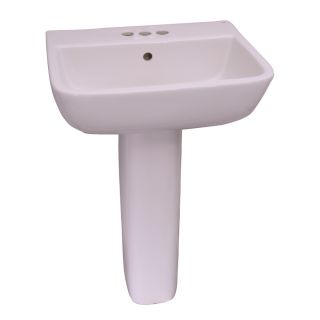 Barclay Series 600 33.25 in H White Vitreous China Complete Pedestal Sink