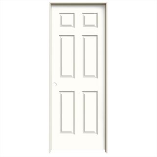 ReliaBilt 6 Panel Solid Core Smooth Molded Composite Right Hand Interior Single Prehung Door (Common 80 in x 28 in; Actual 81.68 in x 29.56 in)