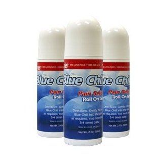 Blue Chill Roll On   Pain Relief Aid  Pain Gel Contains Cooling Lidocaine   Buy 2 Get 1 Free Health & Personal Care