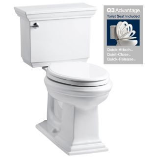 KOHLER Memoirs White 1.28 GPF (4.85 LPF) 12 in Rough In WaterSense Elongated 2 Piece Comfort Height Toilet