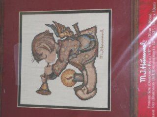 Angel With HornBoy Blowing HornCounted Cross Stitch KitM. J. HummelFinished Size 8" x 8"Kit contains Charted design for #14, 100% cotton Aida, Color Organizer with presorted 100% cotton floss, Needle, Instructions, Cross stitch booklet