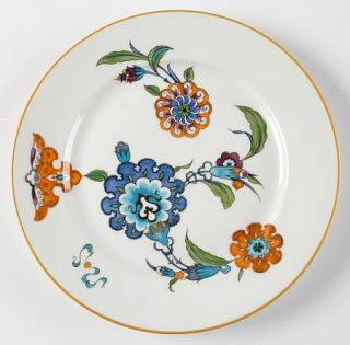 Royal Worcester Palmyra Luncheon Plate, Fine China Dinnerware   Blue/Teal/Red Fl