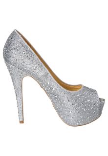 Buffalo Peeptoe heels   silver