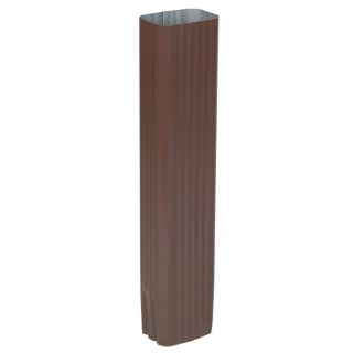 Amerimax Brown Metal 3 in x 4 in Brown Aluminum Downspout Extension