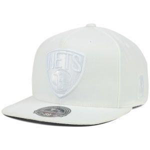 Brooklyn Nets Mitchell and Ness NBA Under White Fitted Hat